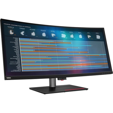 Lenovo ThinkVision P40w-20 39.7" 5K2K WUHD Curved Screen WLED LCD Monitor - 21:9 - Raven Black