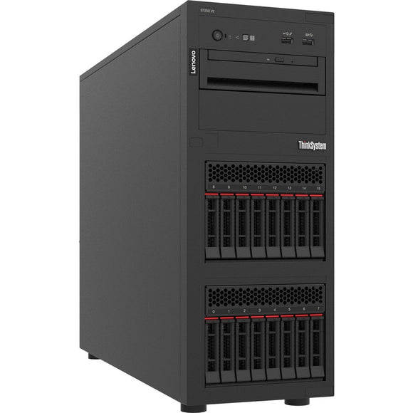 Lenovo ThinkSystem ST250 V2 7D8FA02XNA Tower Server - 1 x Intel Xeon E-2336 2.90 GHz - 16 GB RAM - Serial ATA/600 Controller