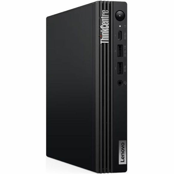 Lenovo ThinkCentre M70q Gen 5 12TD001MUS Desktop Computer - Intel Core i3 14th Gen i3-14100T - 16 GB - 256 GB SSD - Tiny - Black