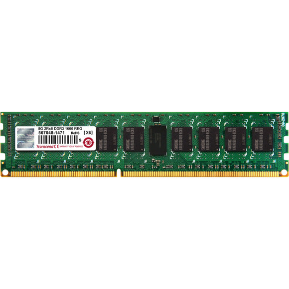 Transcend Information Transcend 8gb Ddr3 1600 (pc3 12800) 240pin Registered Dimm, 2rankx8, Cl11, Serve