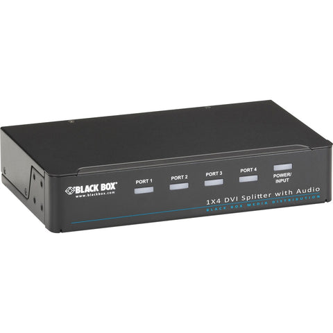 Black Box Dvi-d Splitter With Audio And Hdcp - 1x4, Gsa, Taa