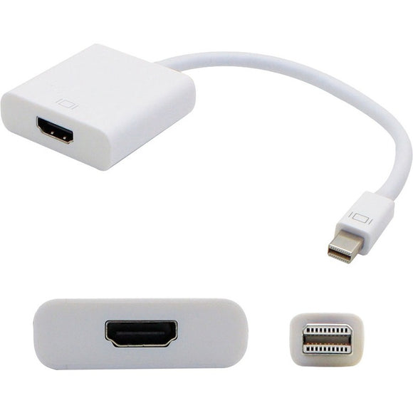 Add-on Addon 8in Mini-displayport Male To Hdmi Female White Adapter Cable