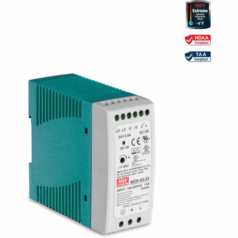 Trendnet Inc Din Rail 24v 60w Power Supply For Ti-g50, Ti-g62, Ti-g80, Ti-f11sfp