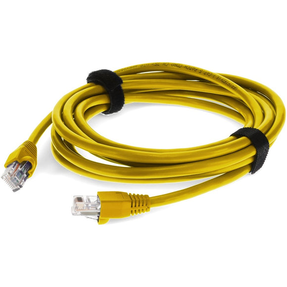 Add-on Addon 5ft Yellow Cat 5e Pvc Ethernet Cable Snagless Bubble Boot Rj-45 M/m