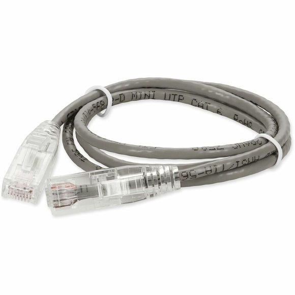 Add-on Addon 10ft Gray Cat6 Slim Utp Pvc Snagless Clear-claw Copper Patch Cable