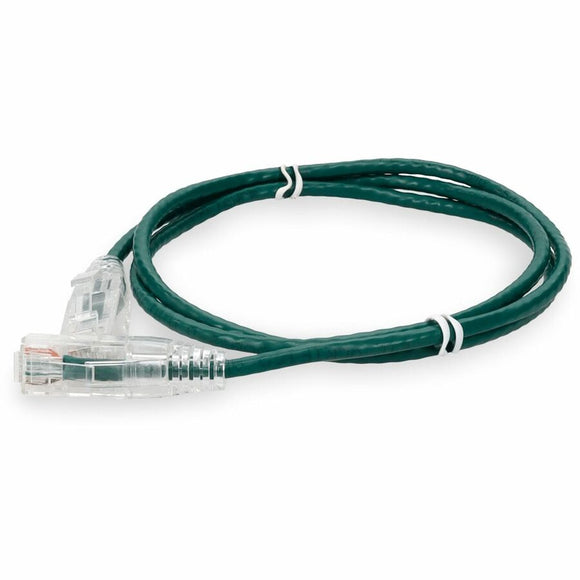 Add-on Addon 2ft Green Cat 6 Slim Pvc Ethernet Cable Snagless Clear-claw Rj-45 M/m