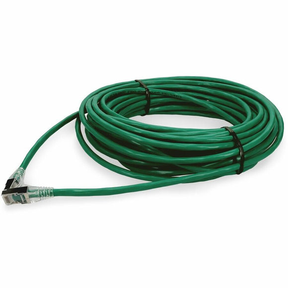 Add-on 15ft Green Cat 6 Shielded Pvc Ethernet Cable Snagless Easy Clear Boot Rj-45 M/m