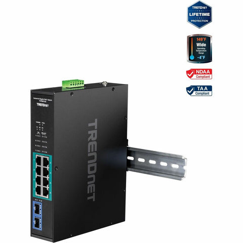 Trendnet Inc 10-port Industrial Gigabit Poe+ Din-rail Switch -20    65 C (-4    149 F)