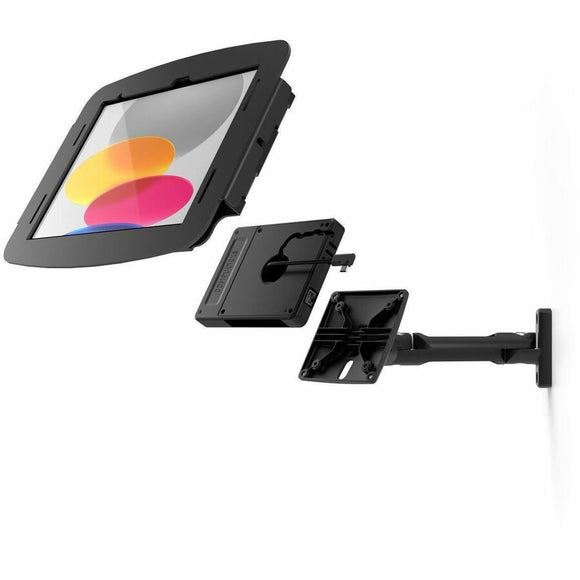 Compulocks Brands, Inc. Ipad 10.9  10th Gen Space Enclosure Swing Wall Mount Plus Hub Black