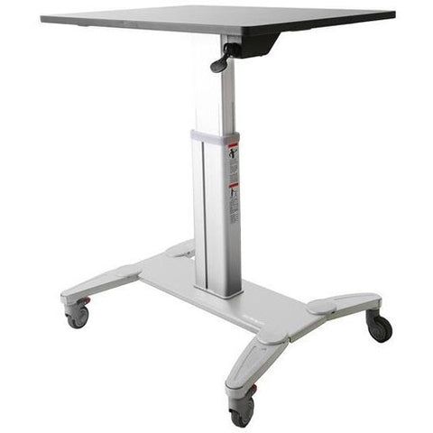 StarTech.com Mobile Standing Desk - Portable Sit-Stand Ergonomic Height Adjustable Cart on Wheels - Rolling Computer-Laptop Workstation - SystemsDirect.com