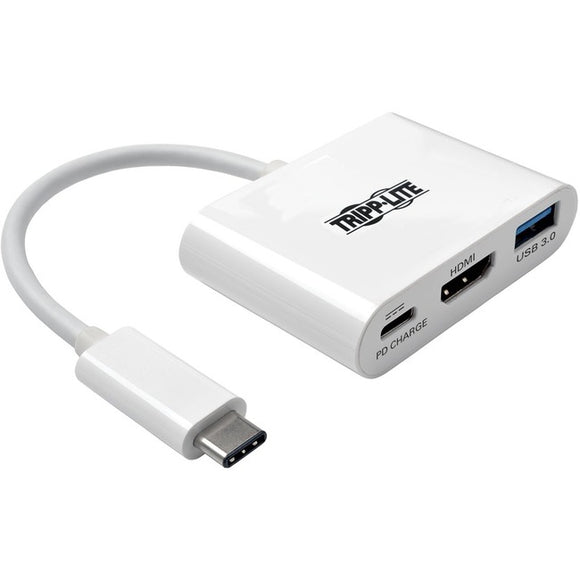 Tripp Lite USB C to HDMI Multiport Video Adapter Converter 4K x 2Kw- USB-A Hub, & USB-C PD Charging, Thunderbolt 3 Compatible, USB Type C to HDMI, USB-C to HDMI, USB Type-C to HDMI - SystemsDirect.com