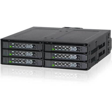 Icy Dock ToughArmor MB608SP-B Drive Enclosure for 5.25" - Serial ATA-600 Host Interface Internal - Black - SystemsDirect.com