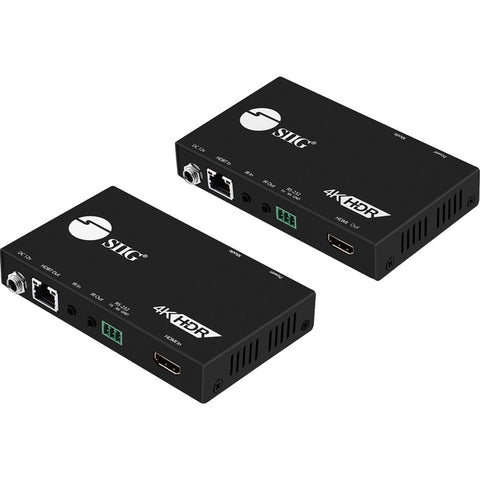 SIIG 4K HDR HDMI 2.0 HDBaseT Extender Over Single Cat5e-6 with RS-232 & IR - 100m - SystemsDirect.com