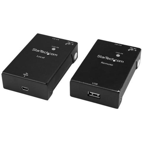 StarTech.com USB 2.0 Extender Kit over Cat5e-Cat6 Cable (RJ45) - Up to 165ft (50m) - USB Port over Ethernet Cable - Powered - 480Mbps - SystemsDirect.com