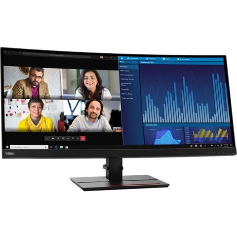 Lenovo ThinkVision P34W-20 34" UW-QHD Curved Screen WLED LCD Monitor - 21:9 - Raven Black