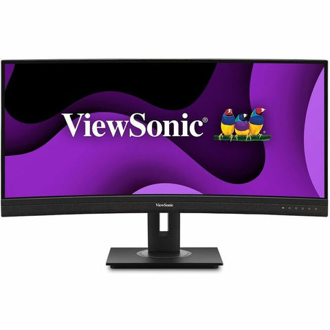 ViewSonic Ergonomic VG3456C - 34" 21:9 Curved 1440p IPS Monitor with Built-In Docking, 100W USB-C, RJ45 - 400 cd/m²