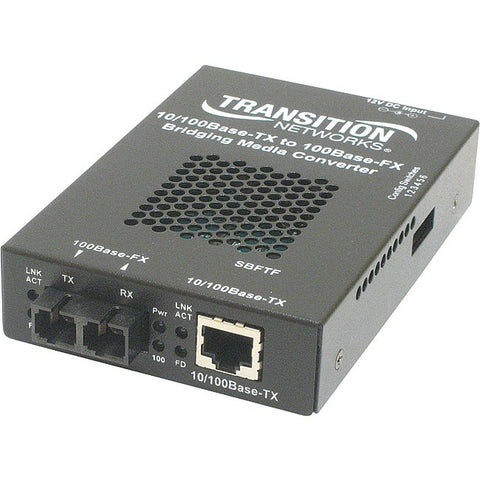 Transition Networks 10-100 Bridging 10-100Base-TX to 100Base-FX Media Converter - SystemsDirect.com