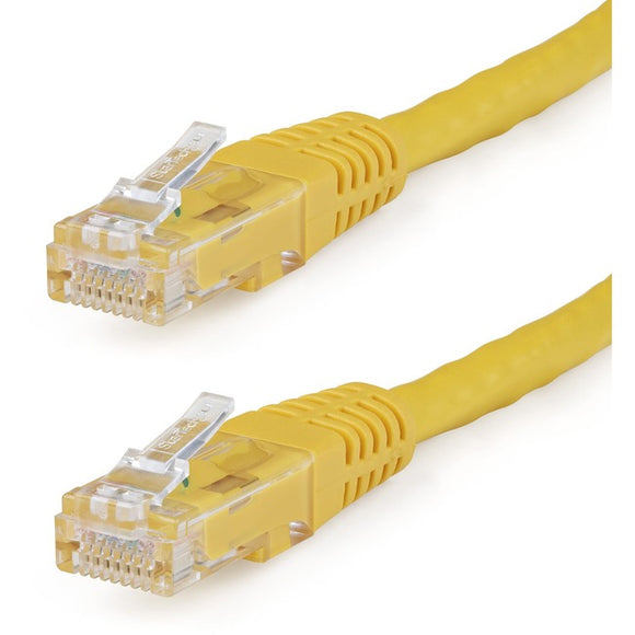 StarTech.com 50ft CAT6 Ethernet Cable - Yellow Molded Gigabit - 100W PoE UTP 650MHz - Category 6 Patch Cord UL Certified Wiring/TIA