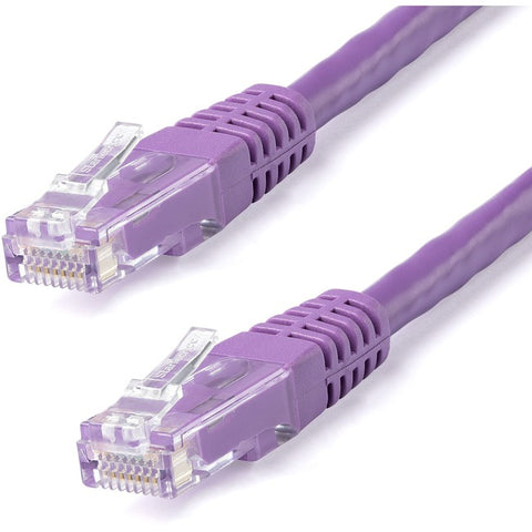 StarTech.com 15ft CAT6 Ethernet Cable - Purple Molded Gigabit - 100W PoE UTP 650MHz - Category 6 Patch Cord UL Certified Wiring/TIA