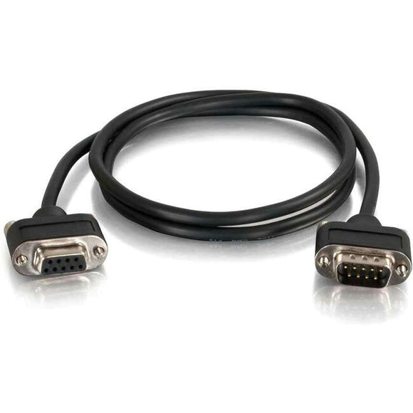 C2G 10ft Serial RS232 DB9 Cable with Low Profile Connectors M/F - In-Wall CMG-Rated