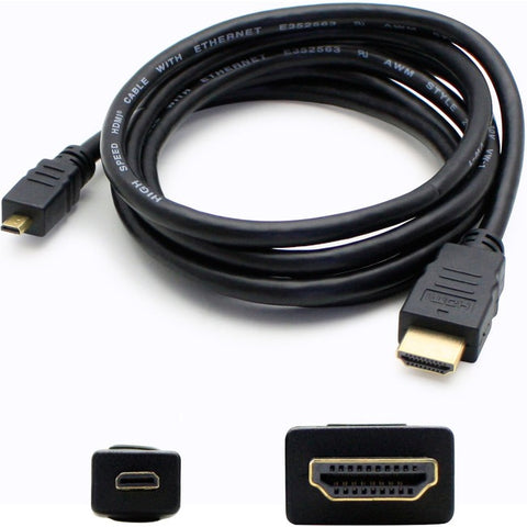 6ft HDMI 1.4 Male to Micro-HDMI 1.4 Male Black Cable For Resolution Up to 4096x2160 (DCI 4K)