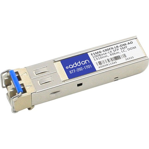 Brocade (Formerly) E1MG-100FX-LR-OM Compatible TAA Compliant 100Base-LX SFP Transceiver (SMF, 1310nm, 40km, LC, DOM)