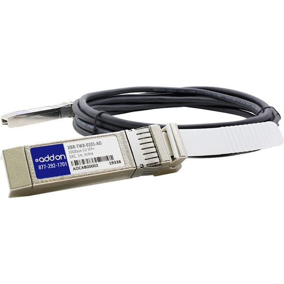 Brocade (Formerly) XBR-TWX-0101 Compatible TAA Compliant 10GBase-CU SFP+ to SFP+ Direct Attach Cable (Active Twinax, 1m)