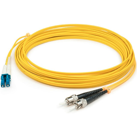 AddOn 20m LC (Male) to ST (Male) Yellow OS2 Duplex Fiber OFNR (Riser-Rated) Patch Cable