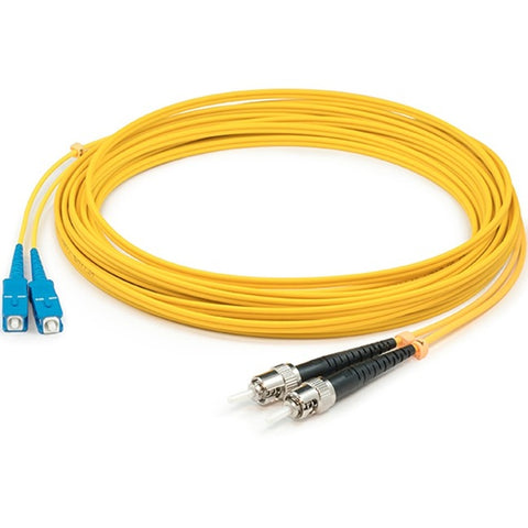 AddOn 15m SC (Male) to ST (Male) Yellow OS2 Duplex Fiber OFNR (Riser-Rated) Patch Cable