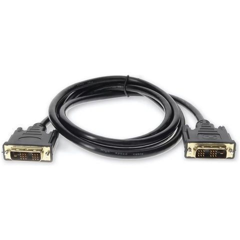 6ft HP DC198A Compatible DVI-D Single Link (18+1 pin) Male to DVI-D Single Link (18+1 pin) Male Black Cable For Resolution Up to 1920x1200 (WUXGA)