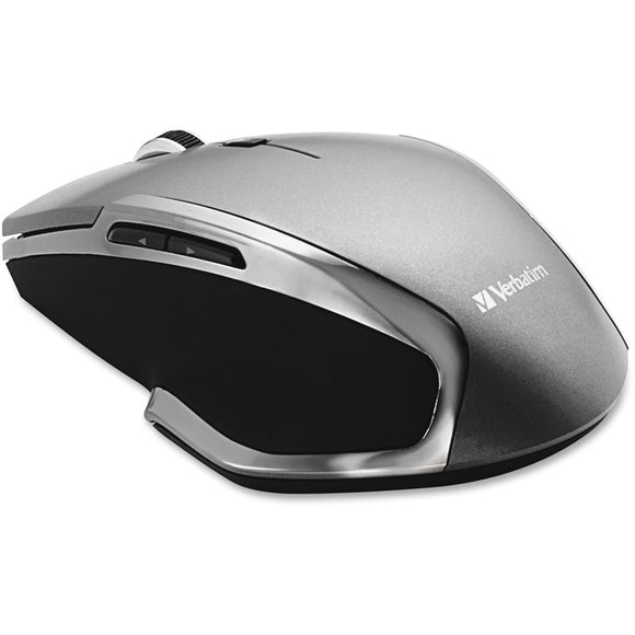 Verbatim Wireless Notebook 6-Button Deluxe Blue LED Mouse - Graphite