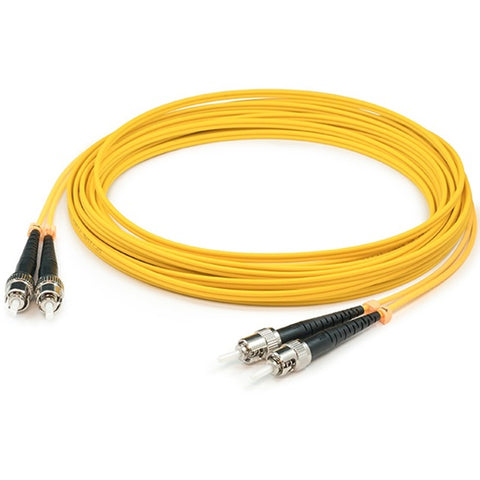 AddOn 15m ST (Male) to ST (Male) Yellow OS2 Duplex Fiber OFNR (Riser-Rated) Patch Cable