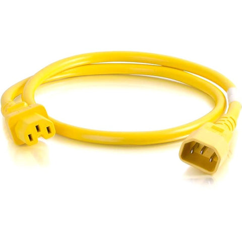 C2G 5ft 14AWG Power Cord (IEC320C14 to IEC320C13) - Yellow