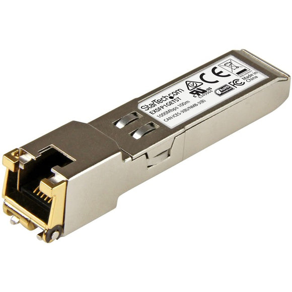 StarTech.com Juniper EX-SFP-1GE-T Compatible SFP Module - 1000BASE-T - 1GE Gigabit Ethernet SFP to RJ45 Cat6/Cat5e Transceiver - 100m