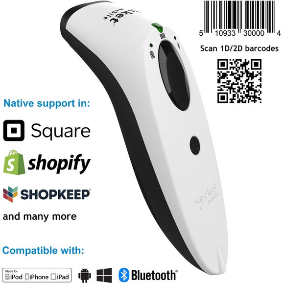 SocketScan® S740, 1D/2D Imager Barcode Scanner, White