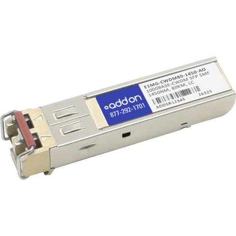 Brocade (Formerly) E1MG-CWDM80-1450 Compatible TAA Compliant 1000Base-CWDM SFP Transceiver (SMF, 1450nm, 80km, LC)