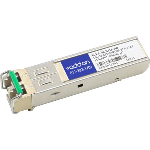 AddOn Ciena XCVR-080D53 Compatible TAA Compliant 1000Base-CWDM SFP Transceiver (SMF, 1530nm, 80km, LC)