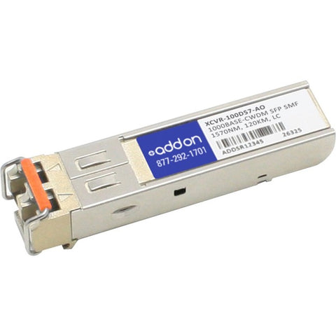 AddOn Ciena XCVR-100D57 Compatible TAA Compliant 1000Base-CWDM SFP Transceiver (SMF, 1570nm, 120km, LC)