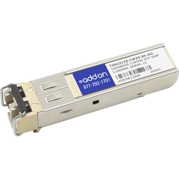 AddOn Intel TXN22120-CW29-80 Compatible TAA Compliant 1000Base-CWDM SFP Transceiver (SMF, 1290nm, 80km, LC)