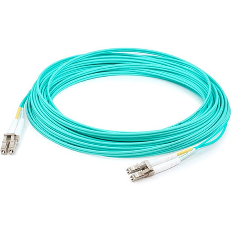 AddOn 18m LC (Male) to LC (Male) Straight Aqua OM4 Duplex OFNR (Riser-Rated) Fiber Patch Cable