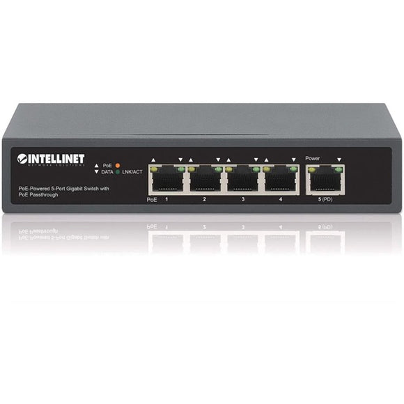 Intellinet PoE-Powered 5-Port Gigabit Switch with PoE Passthrough