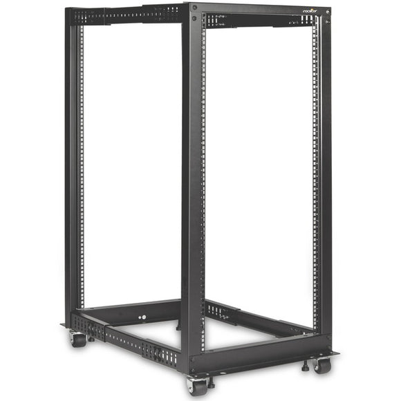 Rocstor 25u Open Frame 4-post Rack-blk